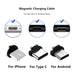 3 in 1 Magnetic Charging Cable for Iphone Xiaomi Samsung