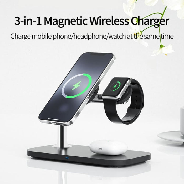 3 in 1 15w Magnetic Wireless Charging Stand