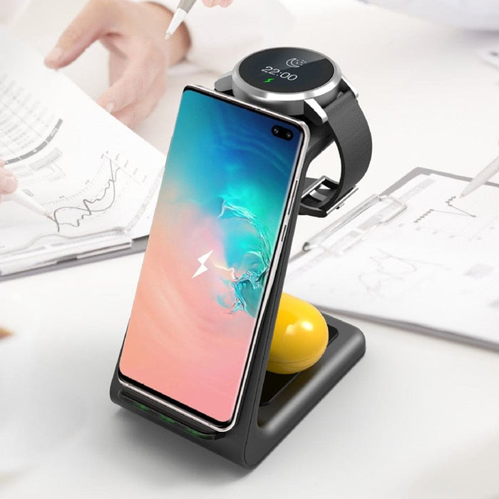 3 In 1 Quick Wireless Charger For Iphone Samsung
