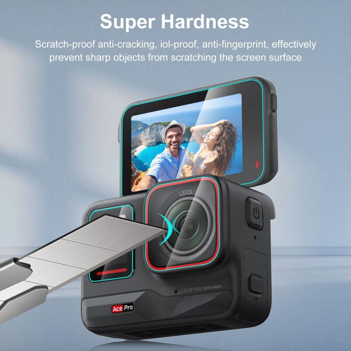 3 in 1 Rear and Front Screen Lens Tempered Glass Film