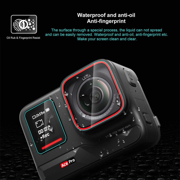 3 in 1 Rear and Front Screen Lens Tempered Glass Film