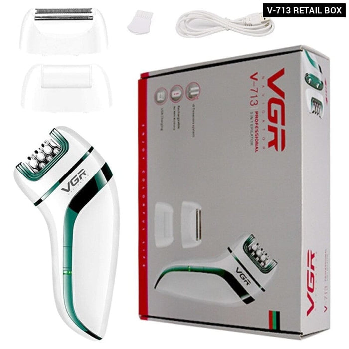 3 in 1 Rechargeable Electric Hair Removal Epilator for Women