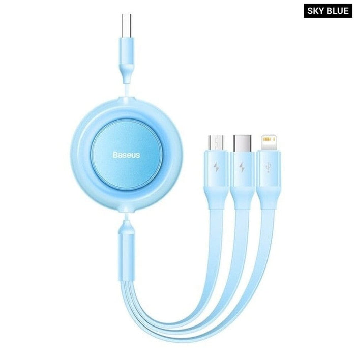 3 In - 1 Retractable Micro Usb Type c Cable For Iphone x 8