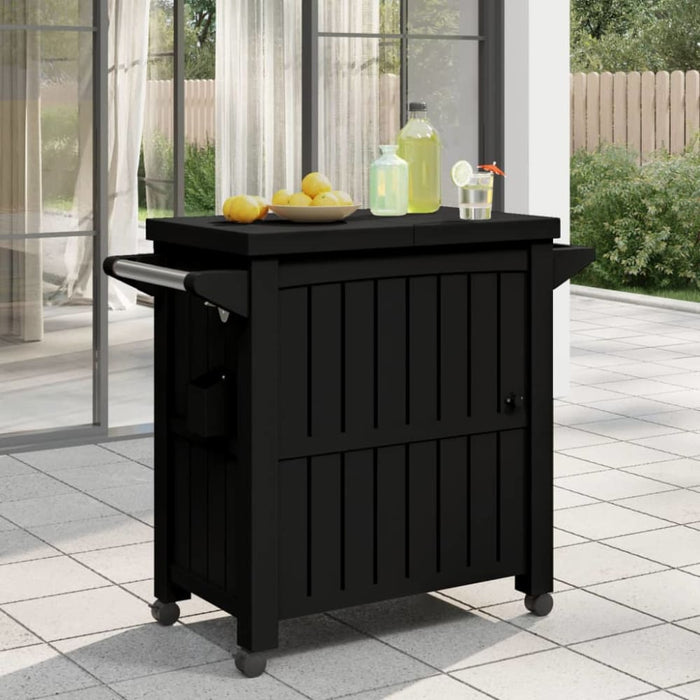 3-in-1 Serving Cart Black Polypropylene Tlaolk