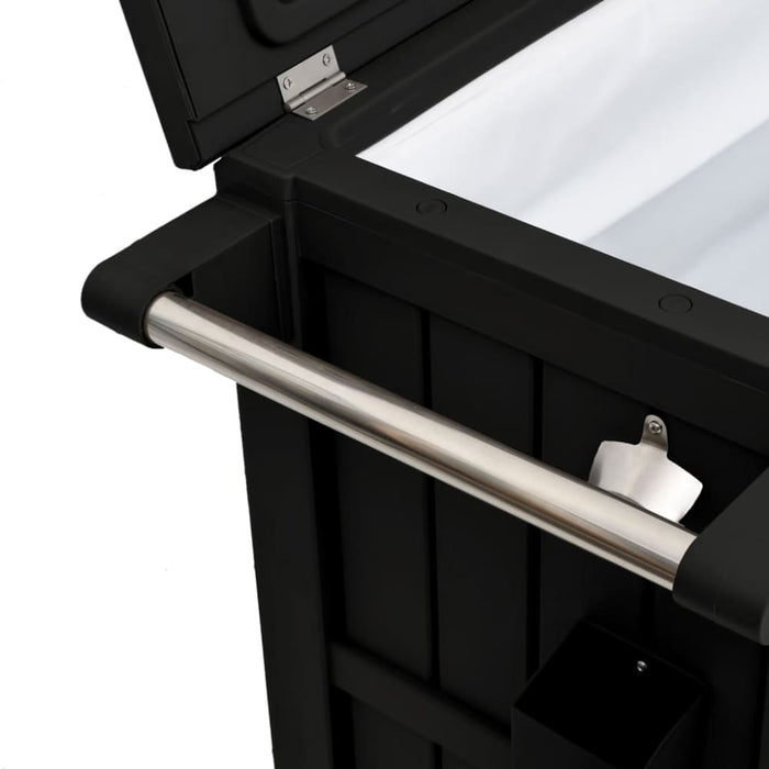 3-in-1 Serving Cart Black Polypropylene Tlaolk