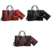 3 In 1 Snakeskin Pattern Fashion Diagonal Handbag