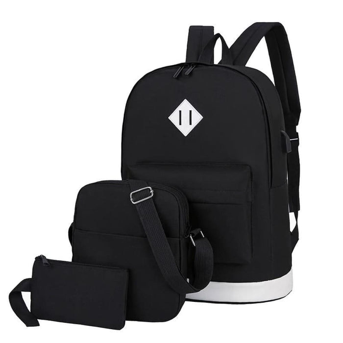 3 In 1 Student Usb Backpack College Style