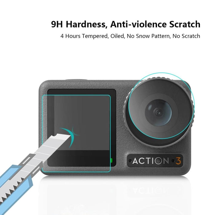 3 in 1 Tempered Glass Explosion Proof Film for Dji Action