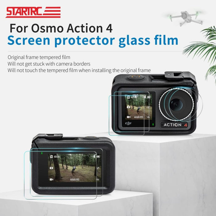 3 in 1 Tempered Glass Lens Protector for Dji Action Front