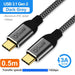 3.1 Type c to Usb Gen2 Pd 60w Nylon Charging Cable