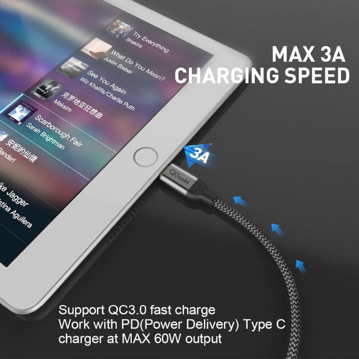 3.1 Type c to Usb Gen2 Pd 60w Nylon Charging Cable