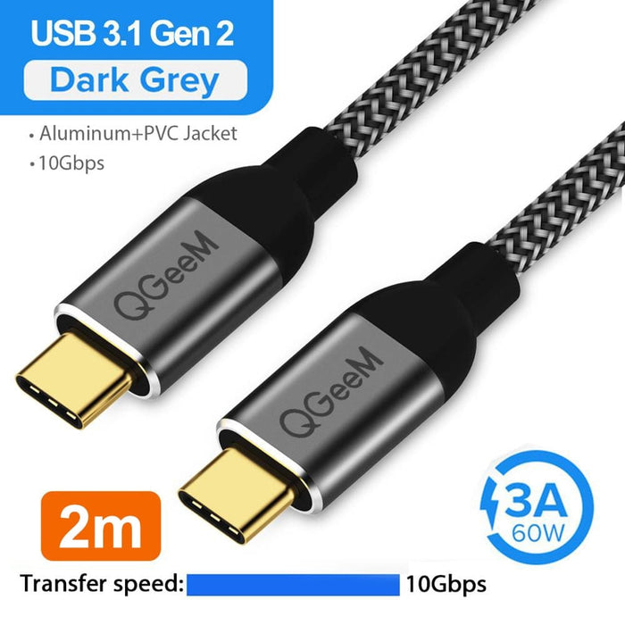 3.1 Type c to Usb Gen2 Pd 60w Nylon Charging Cable