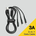 3 in 1 Usb Cable for Iphone Samsung Xiaomi Huawei Fast