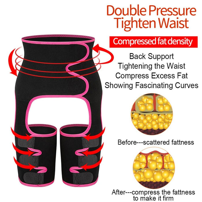 3-in-1 Waist and Thigh Trimmer Support Belt Hip Raise