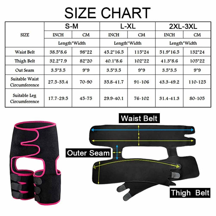 3-in-1 Waist and Thigh Trimmer Support Belt Hip Raise