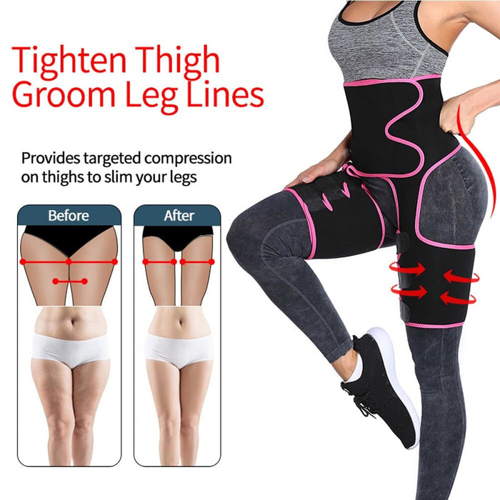 3-in-1 Waist and Thigh Trimmer Support Belt Hip Raise