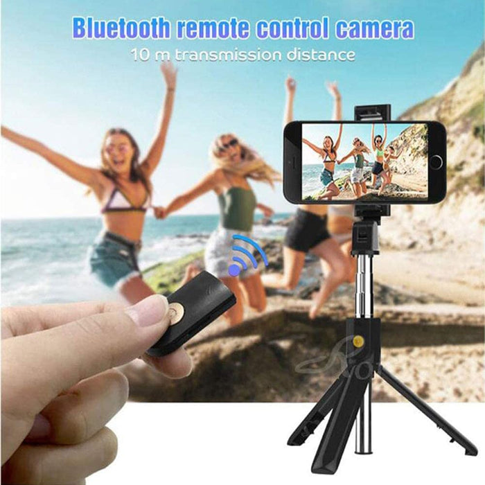 Vibe Geeks 3 in 1 Wireless Bluetooth Selfie Stick Foldable