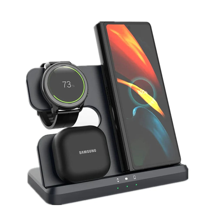 30w 3 In 1 Wireless Qi Fast Charging Dock Station