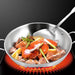 2x 3-ply 38cm Stainless Steel Double Handle Wok Frying Fry