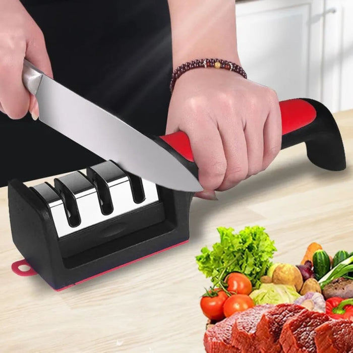 3 4 Segment Knife Sharpener Multi Functional Hand Held Tool