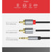 Rca to 3.5 Mm Jack Subwoofer Audio Mixer Aux Cable for Dj