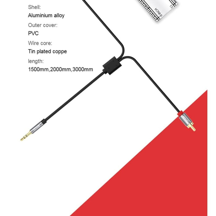 Rca to 3.5 Mm Jack Subwoofer Audio Mixer Aux Cable for Dj