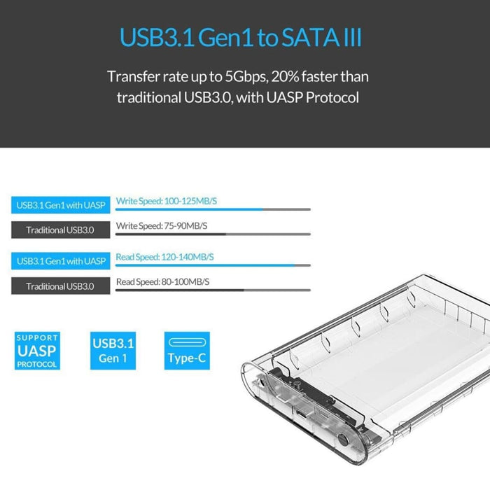3.5 Sata Hdd Usb 3.1 Type c Enclosure