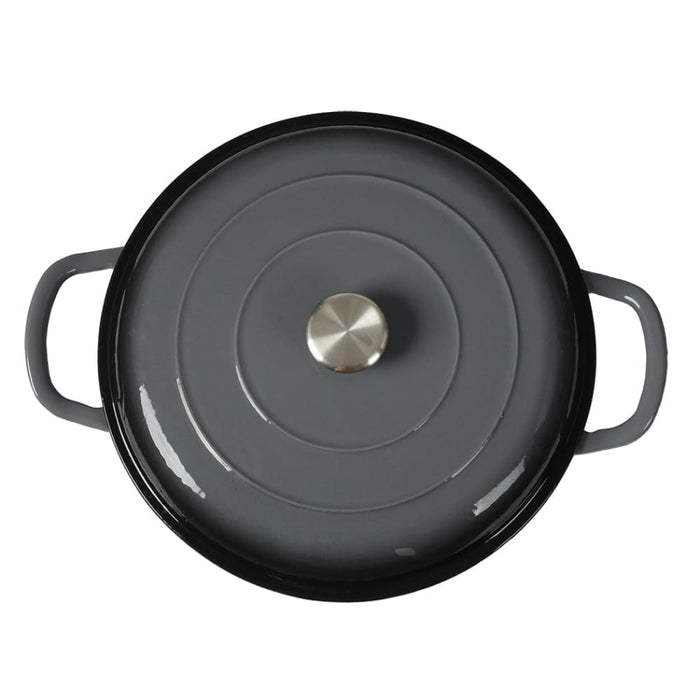Goslash Picks 3.5l Enamel Dutch Oven Pan in Black Colour