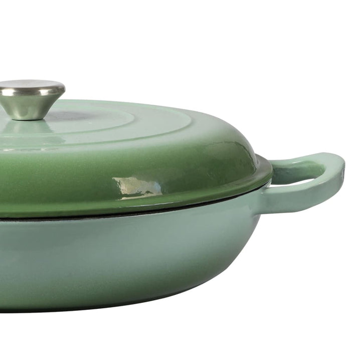 Goslash Picks 3.5l Enamel Dutch Oven Pan in Green Colour