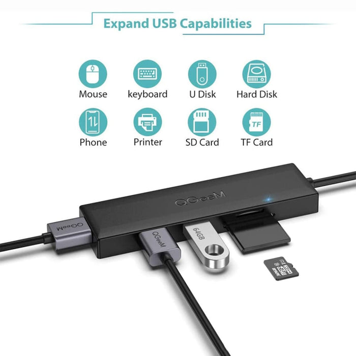 Usb 3.0 Hub Adapter Card Reader Splitter for Mi Laptops