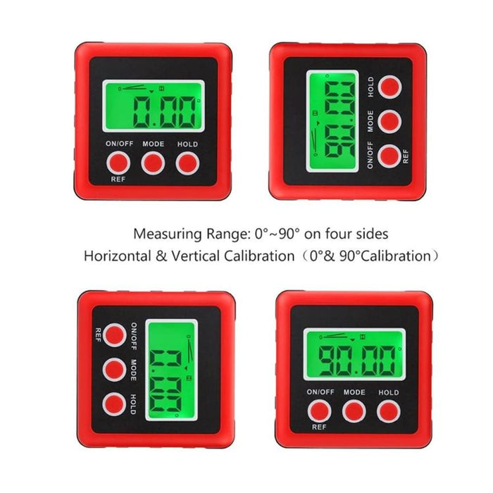 3 Button Mini Precision Magnetic Digital Tilt Box / Meter