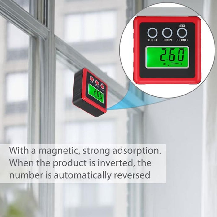 3 Button Mini Precision Magnetic Digital Tilt Box / Meter