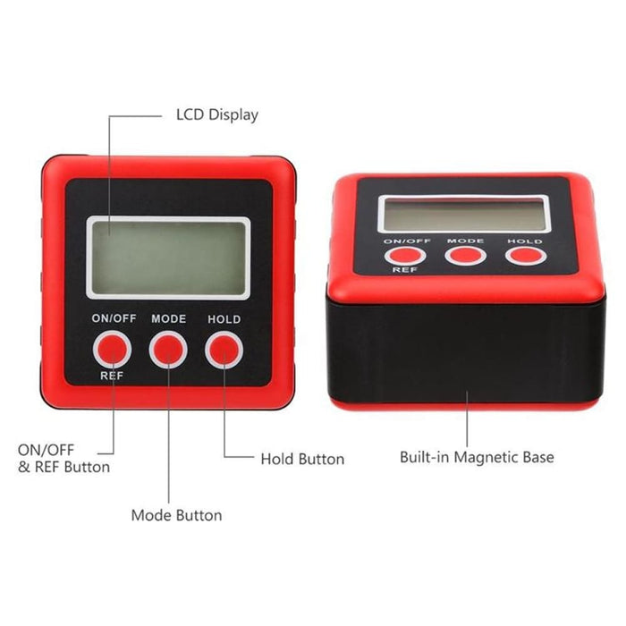 3 Button Mini Precision Magnetic Digital Tilt Box / Meter