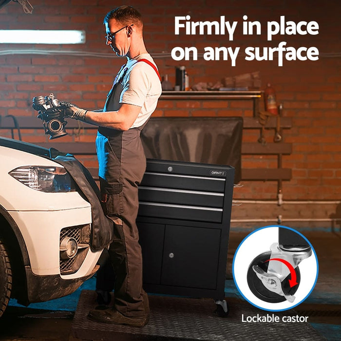 3 Drawer Tool Box Chest Cabinet Toolbox Storage Garage