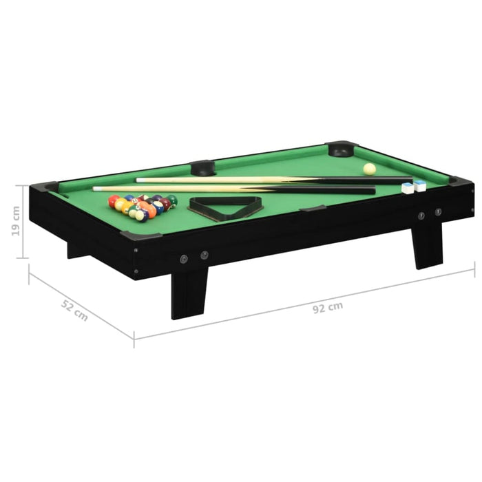3 Feet Mini Pool Table 92x52x19 Cm Black And Green Kxpbb