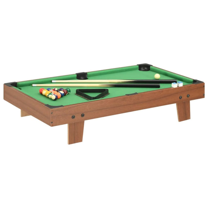3 Feet Mini Pool Table 92x52x19 Cm Brown And Green Kokai