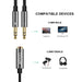 3.5mm Female to 2 Male y Splitter Audio Cable Headset