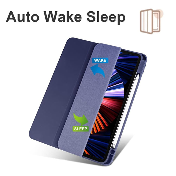 3 Fold Acrylic Leather Tablet Case For Ipad Air/pro 12.9 Pro