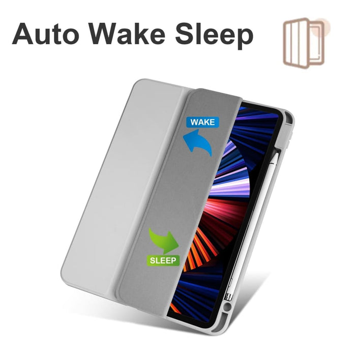 3 Fold Acrylic Leather Tablet Case For Ipad Air/pro 12.9 Pro