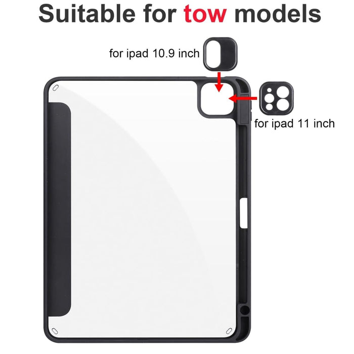 3 Fold Acrylic Leather Tablet Case For Ipad Air/pro 12.9 Pro