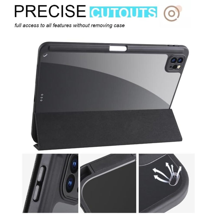 3 Fold Acrylic Leather Tablet Case For Ipad Air/pro 12.9 Pro