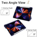3 Fold Acrylic Leather Tablet Case For Ipad Air/pro 12.9 Pro