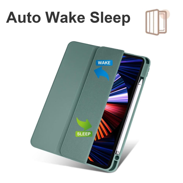 3 Fold Acrylic Leather Tablet Case For Ipad Air/pro 12.9 Pro