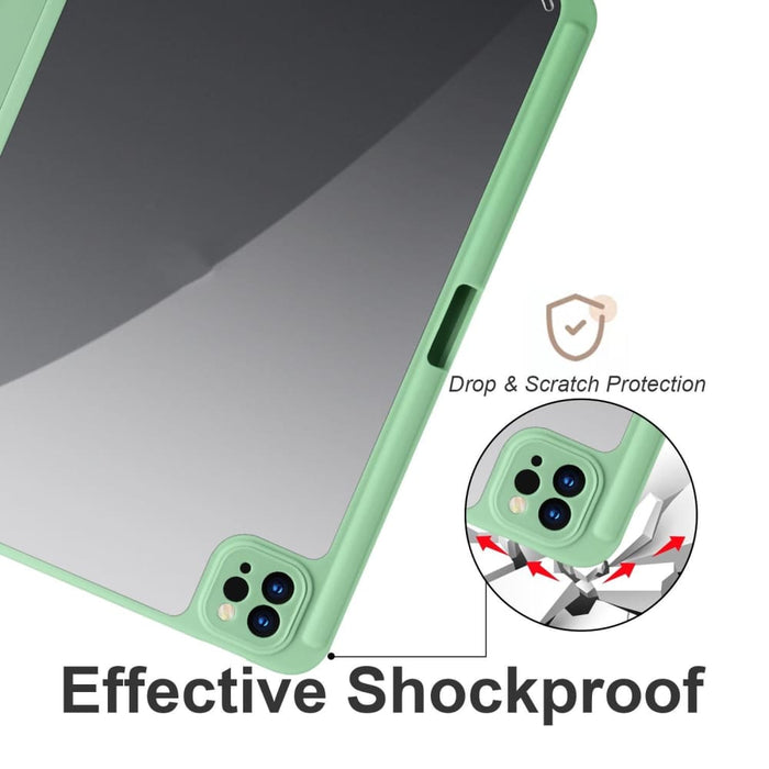 3 Fold Acrylic Leather Tablet Case For Ipad Air/pro 12.9 Pro