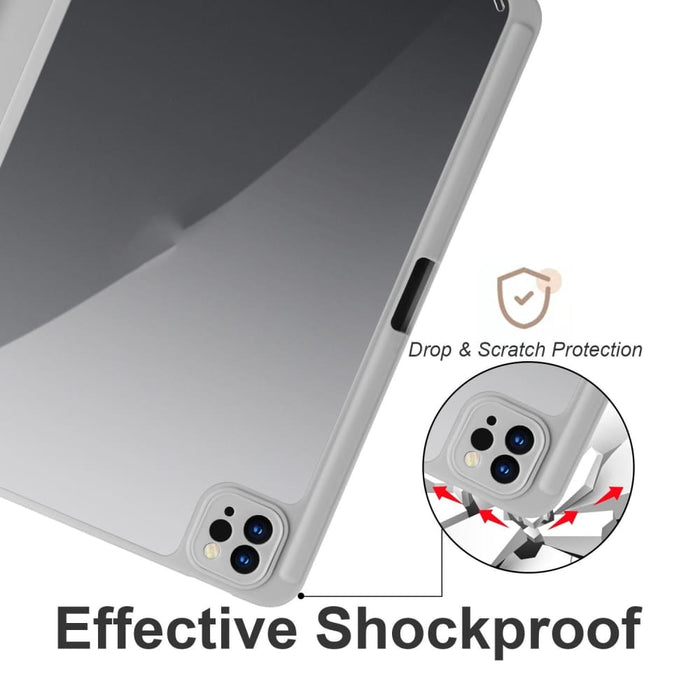 3 Fold Acrylic Leather Tablet Case For Ipad Air/pro 12.9 Pro