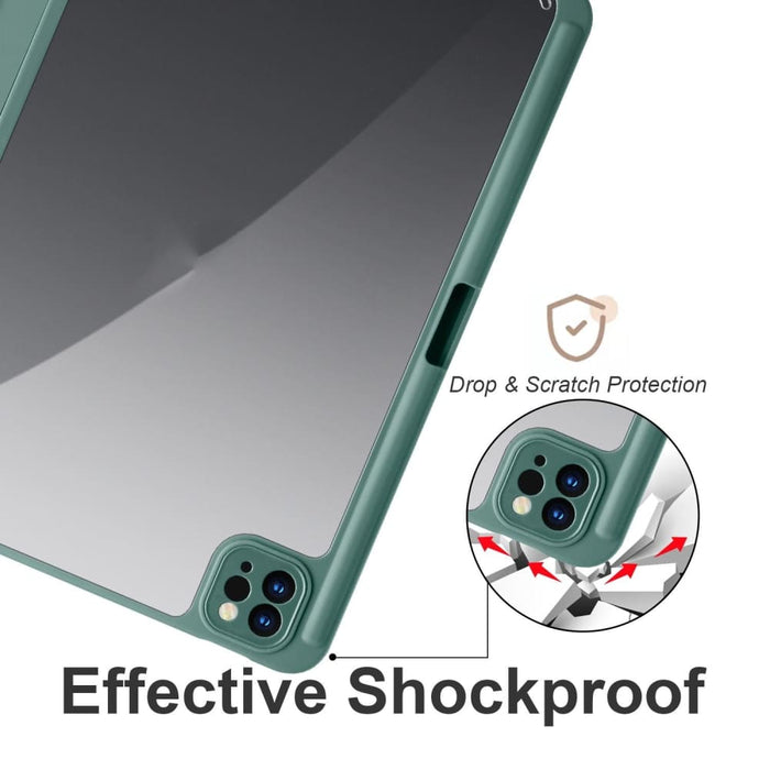 3 Fold Acrylic Leather Tablet Case For Ipad Air/pro 12.9 Pro