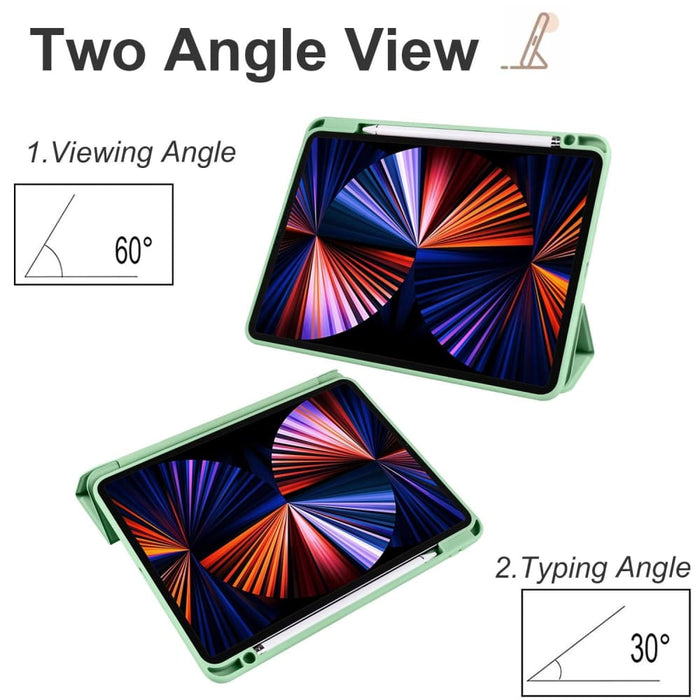 3 Fold Acrylic Leather Tablet Case For Ipad Air/pro 12.9 Pro