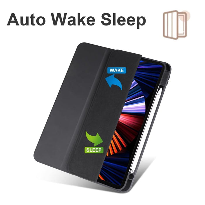 3 Fold Acrylic Leather Tablet Case For Ipad Air/pro 12.9 Pro