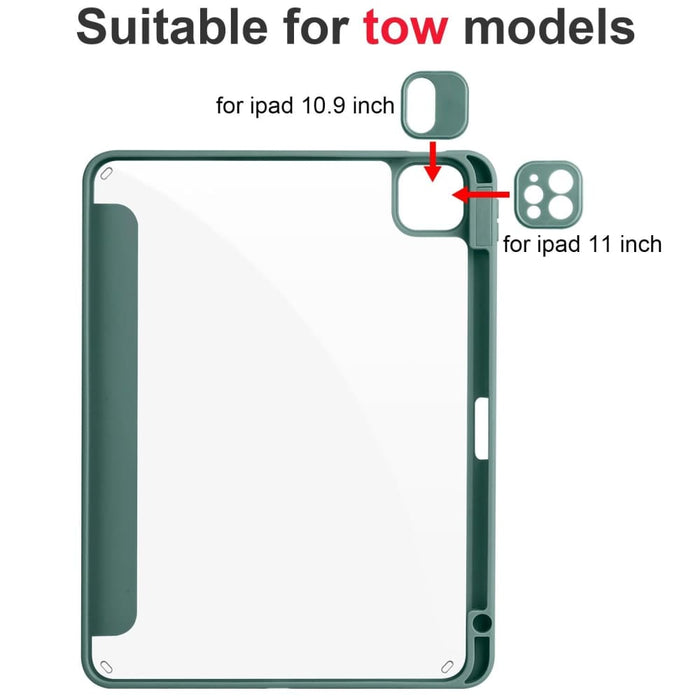 3 Fold Acrylic Leather Tablet Case For Ipad Air/pro 12.9 Pro