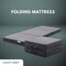 Nz Local Stock-3 Fold Folding Mattress Single Light Grey
